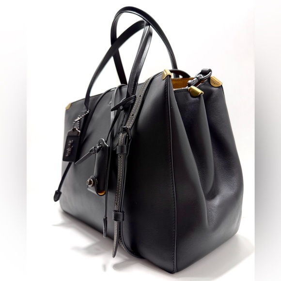 Coach 1941 Cooper Carryall Black Glovetanned Leather Satchel Top Handle - Picture 2 of 16